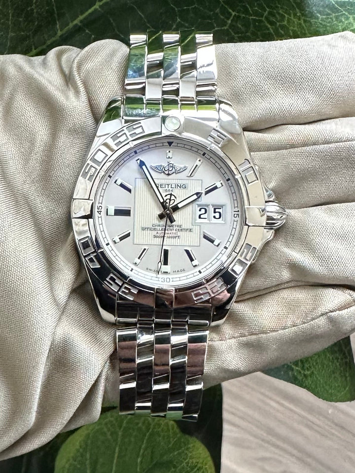 2015 Breitling Galactic 41mm Stainless Steel Bracelet Watch with Box & Papers