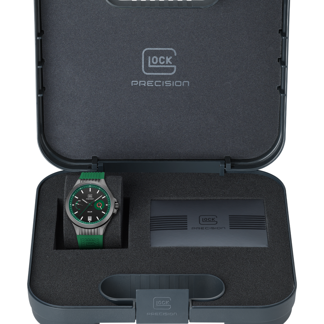 GLOCK GW-19-4-22 42mm Solar Watch with Green Silicone Strap