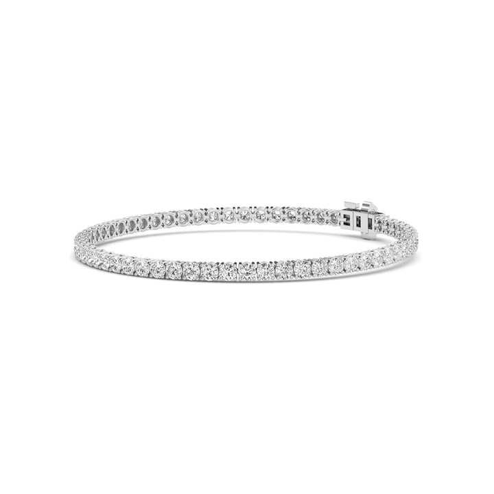 8.02ctw Round Brilliant Cut Lab-Grown Diamond Tennis Bracelet in 14k White Gold