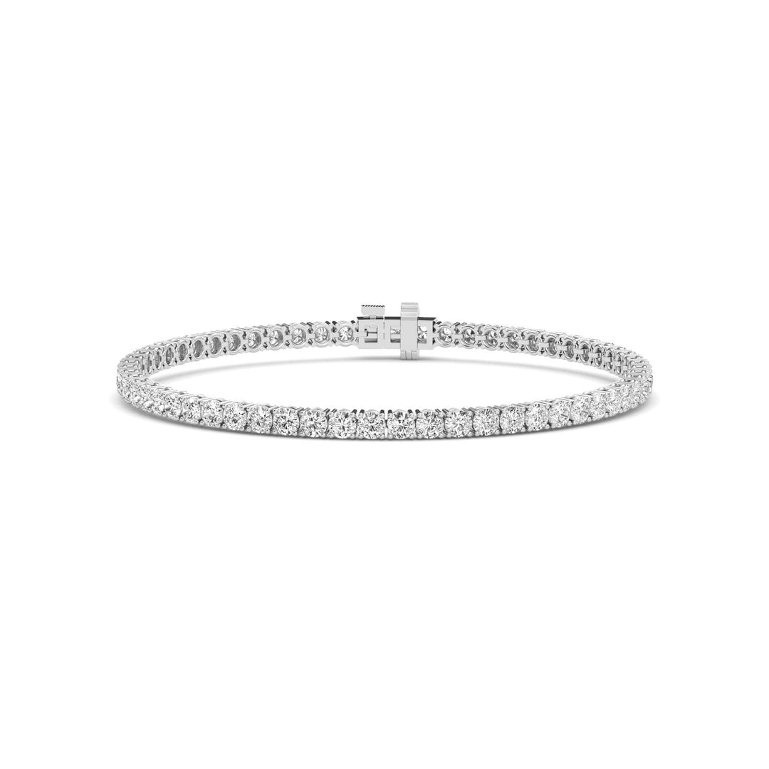 8.02ctw Round Brilliant Cut Lab-Grown Diamond Tennis Bracelet in 14k White Gold