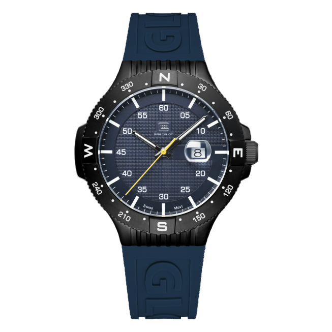 GLOCK GW-15-2-22 43mm Stainless Steel Quartz Silicone Strap Watch
