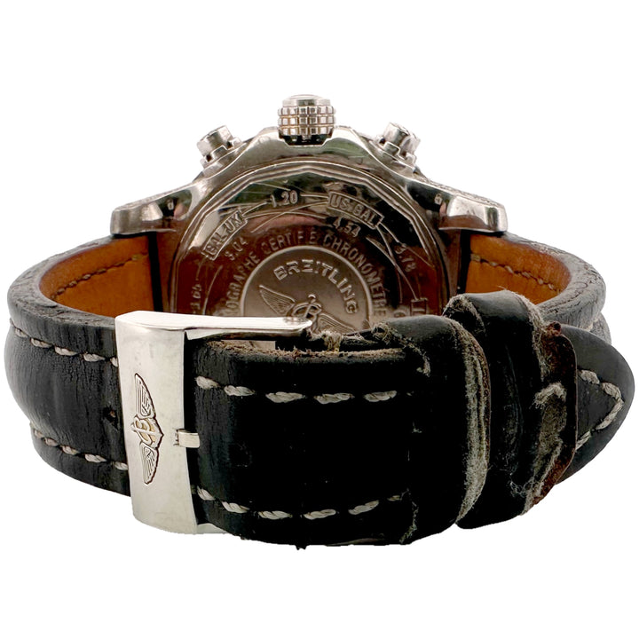 Breitling Super Avenger Chronograph with Diamonds Leather Strap Watch