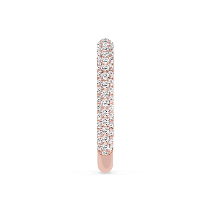 0.75ctw Round Brilliant Lab-Grown Diamond Pavé Stackable Band in 14k Rose Gold