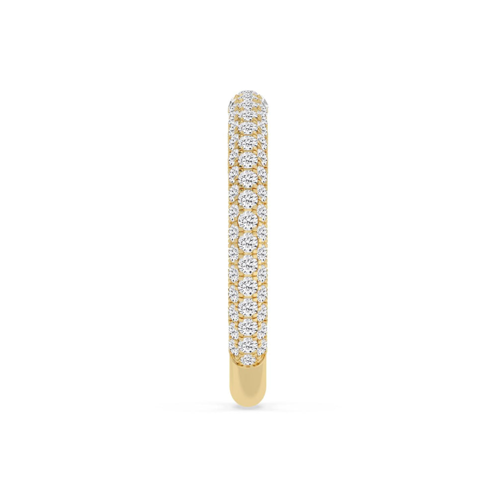 0.75ctw Round Brilliant Lab-Grown Diamond Pavé Stackable Band in 14k Yellow Gold