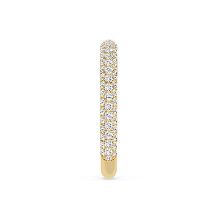 0.75ctw Round Brilliant Lab-Grown Diamond Pavé Stackable Band in 14k Yellow Gold