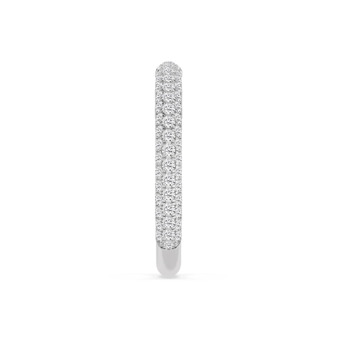 0.75ctw Round Brilliant Lab-Grown Diamond Pavé Stackable Band in 14k White Gold