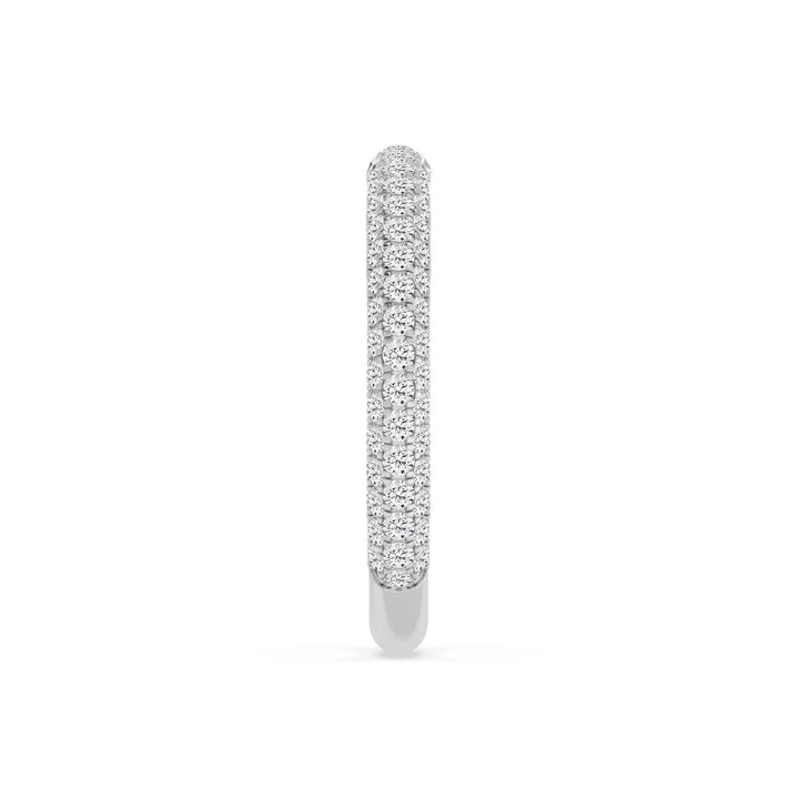 0.75ctw Round Brilliant Lab-Grown Diamond Pavé Stackable Band in 14k White Gold