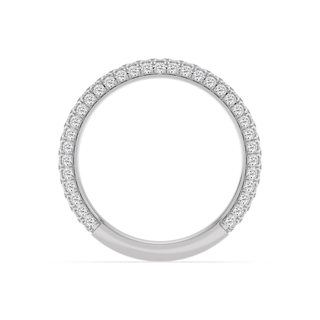 0.75ctw Round Brilliant Lab-Grown Diamond Pavé Stackable Band in 14k White Gold