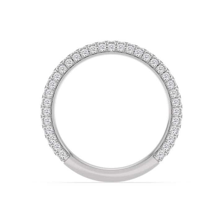 0.75ctw Round Brilliant Lab-Grown Diamond Pavé Stackable Band in 14k White Gold
