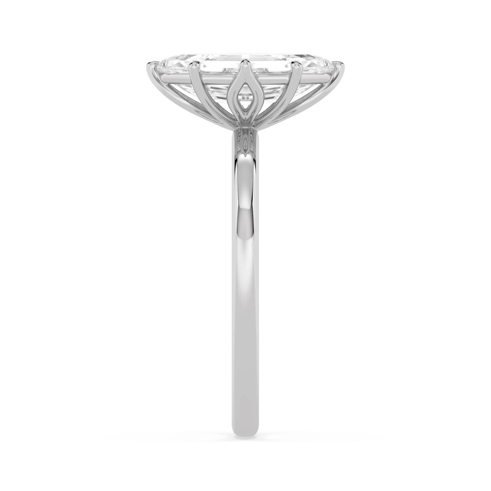 IGI Graded 2.16ct Oval Step Cut Lab-Grown Diamond Solitaire Engagement Ring in 14k White Gold