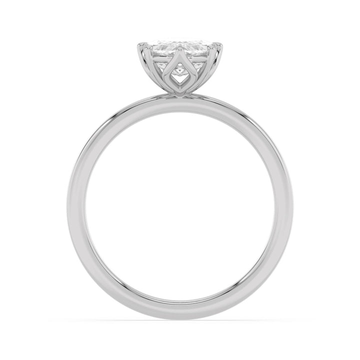 IGI Graded 2.16ct Oval Step Cut Lab-Grown Diamond Solitaire Engagement Ring in 14k White Gold