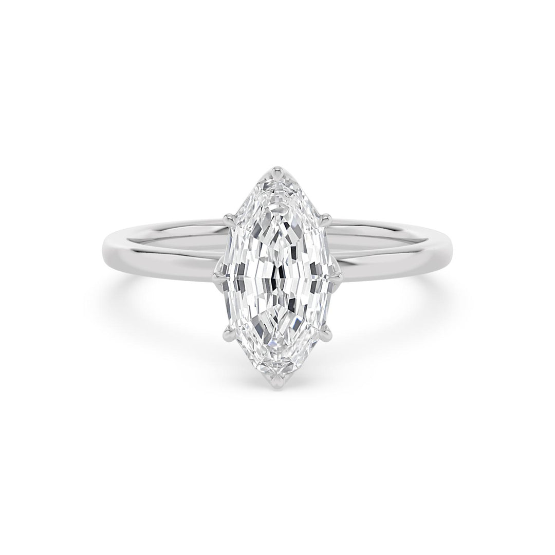 IGI Graded 2.16ct Oval Step Cut Lab-Grown Diamond Solitaire Engagement Ring in 14k White Gold