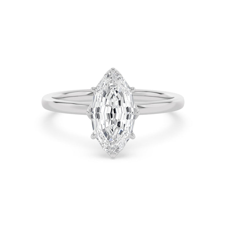 IGI Graded 2.16ct Oval Step Cut Lab-Grown Diamond Solitaire Engagement Ring in 14k White Gold