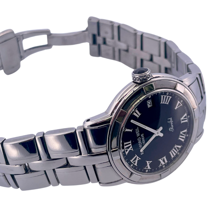 Raymond Weil Parsifal Model 5941 Roman Numeral Markers and Black Dial