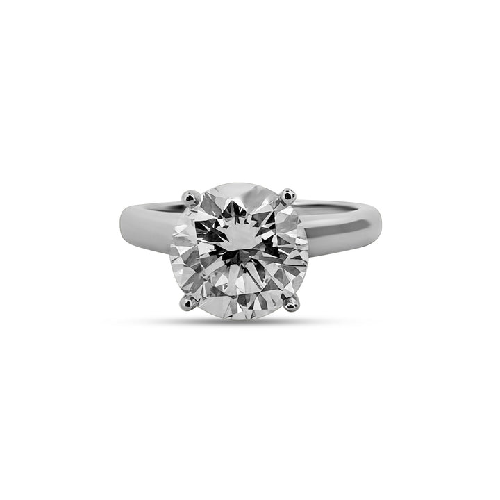 3.08 Carats Round Brilliant Diamond Solitaire Engagement Ring