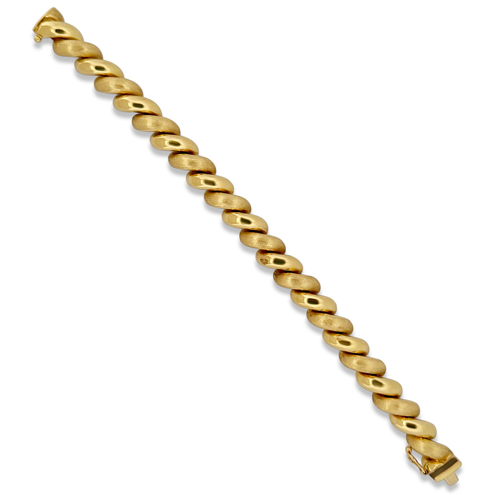 Vintage Macaroni Bracelet in 14k Yellow Gold