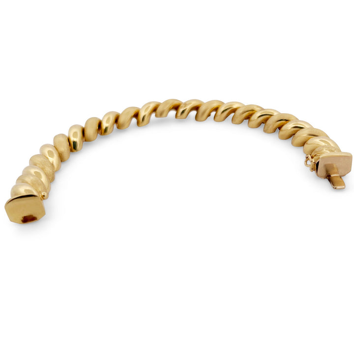 Vintage Macaroni Bracelet in 14k Yellow Gold