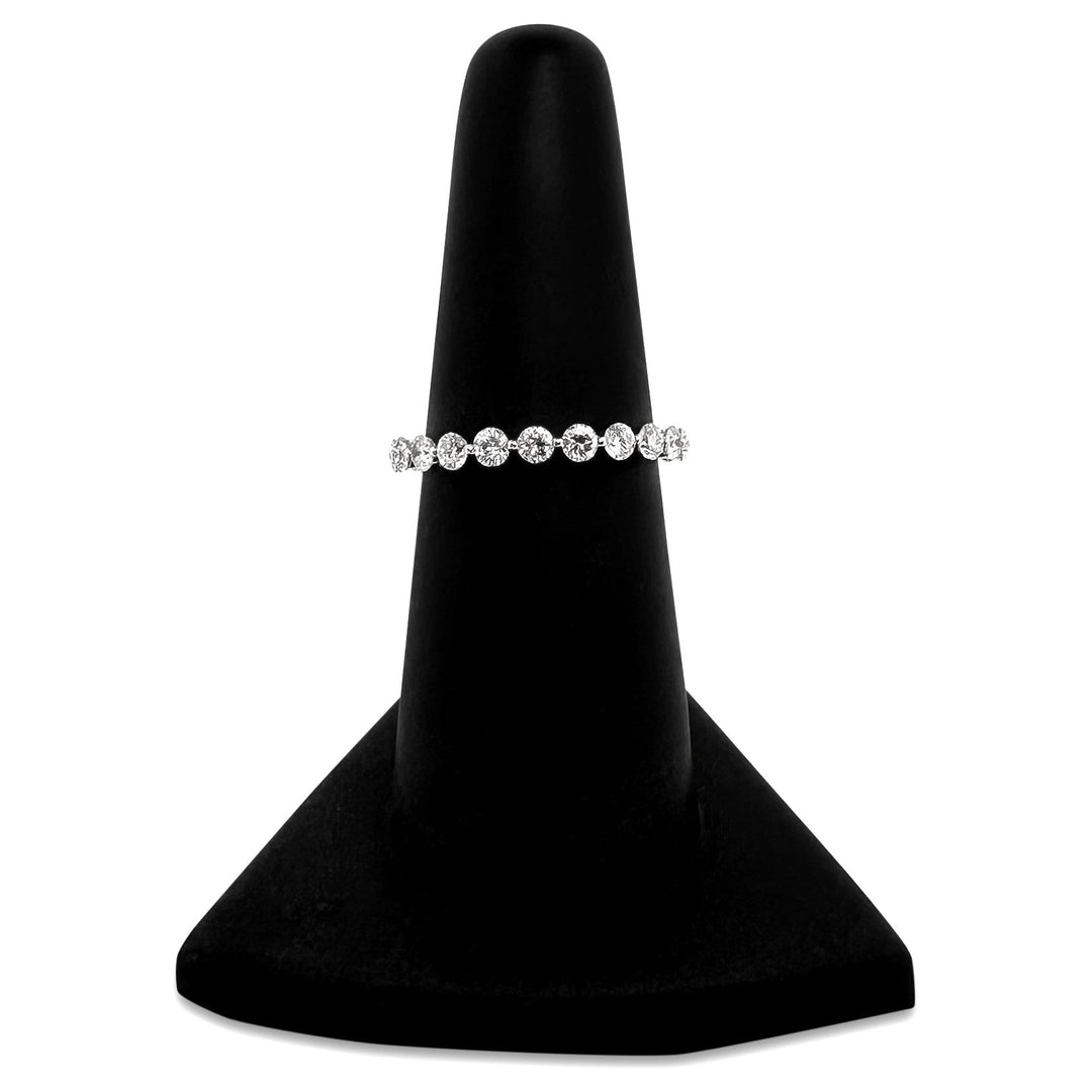 1.30ctw Round Brilliant Natural Diamond Eternity Band in 14k White Gold