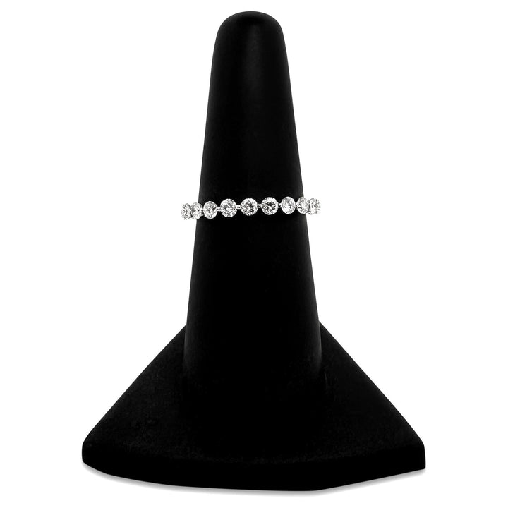 1.30ctw Round Brilliant Natural Diamond Eternity Band in 14k White Gold