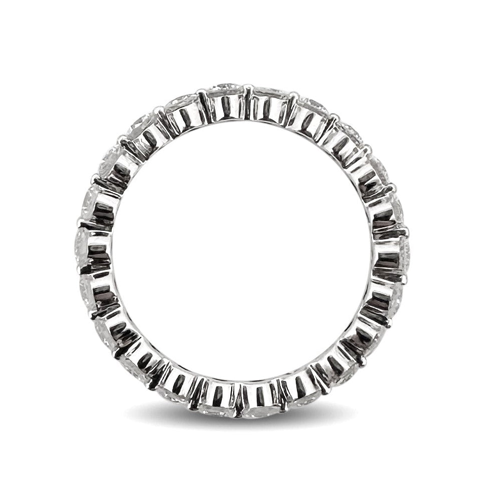 1.30ctw Round Brilliant Natural Diamond Eternity Band in 14k White Gold