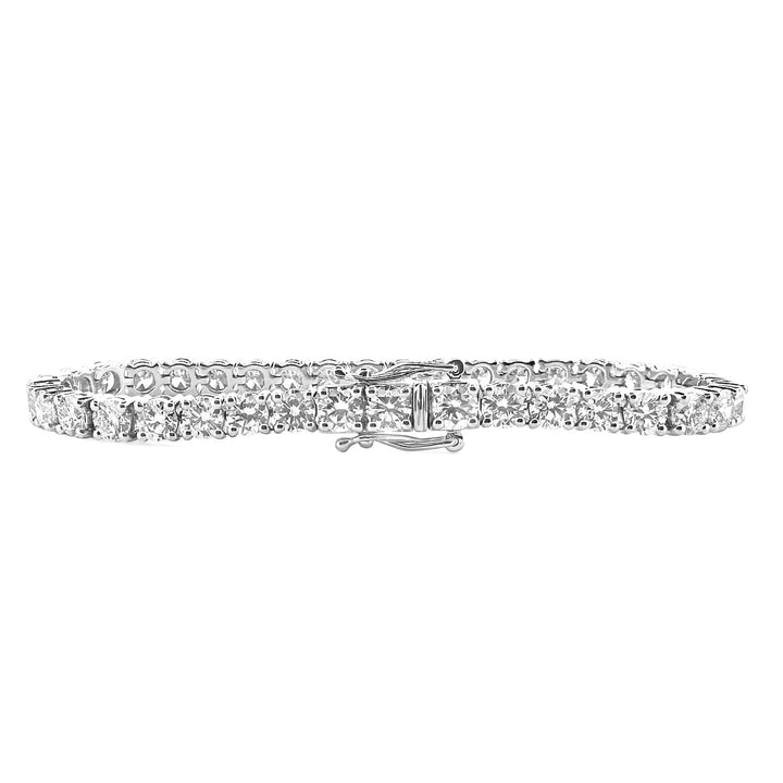 10.21ctw Round Brilliant Lab Grown Diamond Tennis Bracelet in 14k White Gold