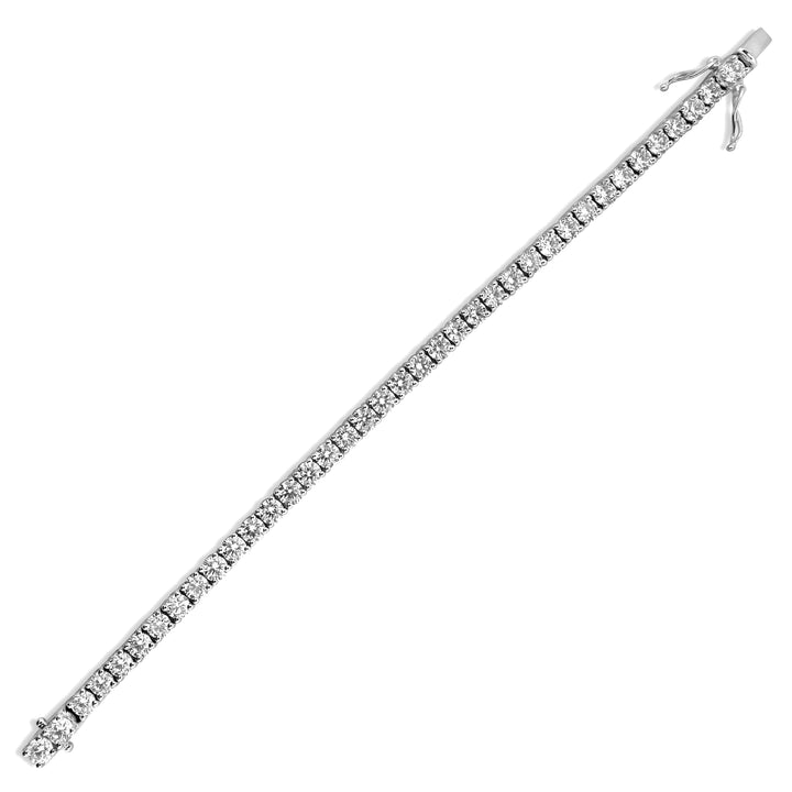 10.21ctw Round Brilliant Lab Grown Diamond Tennis Bracelet in 14k White Gold