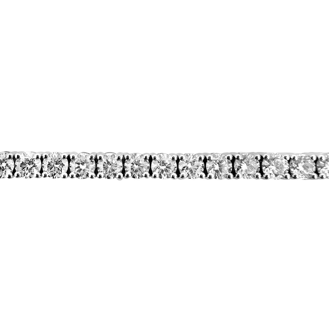 10.21ctw Round Brilliant Lab Grown Diamond Tennis Bracelet in 14k White Gold