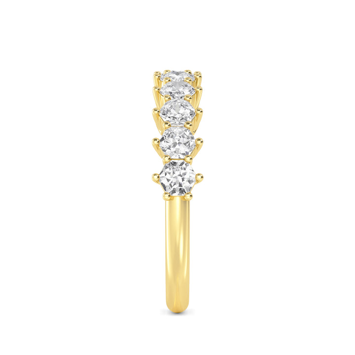 1.11ctw Hexagonal Lab-Grown Diamond Stackable Band in 14k Yellow Gold