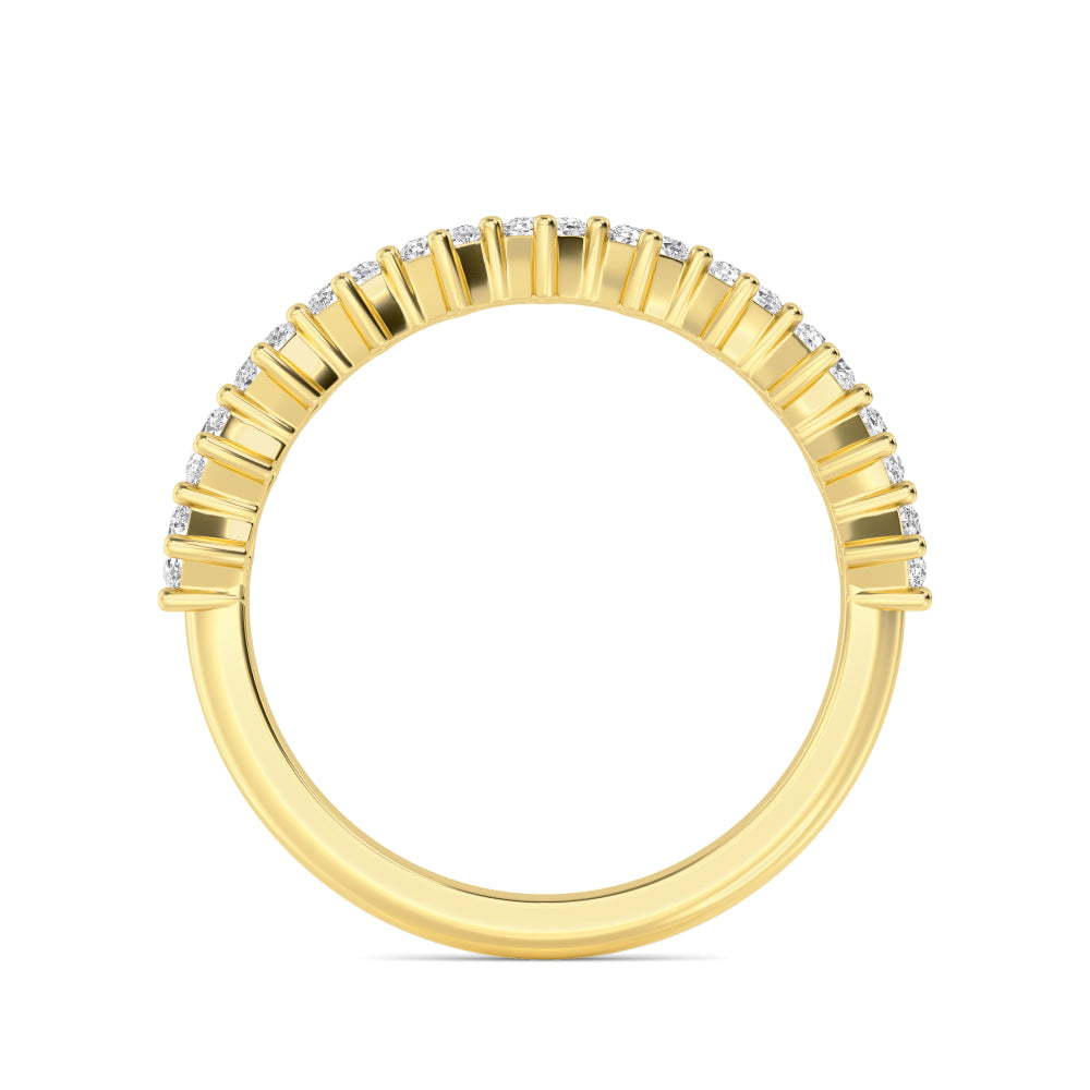 1.11ctw Hexagonal Lab-Grown Diamond Stackable Band in 14k Yellow Gold