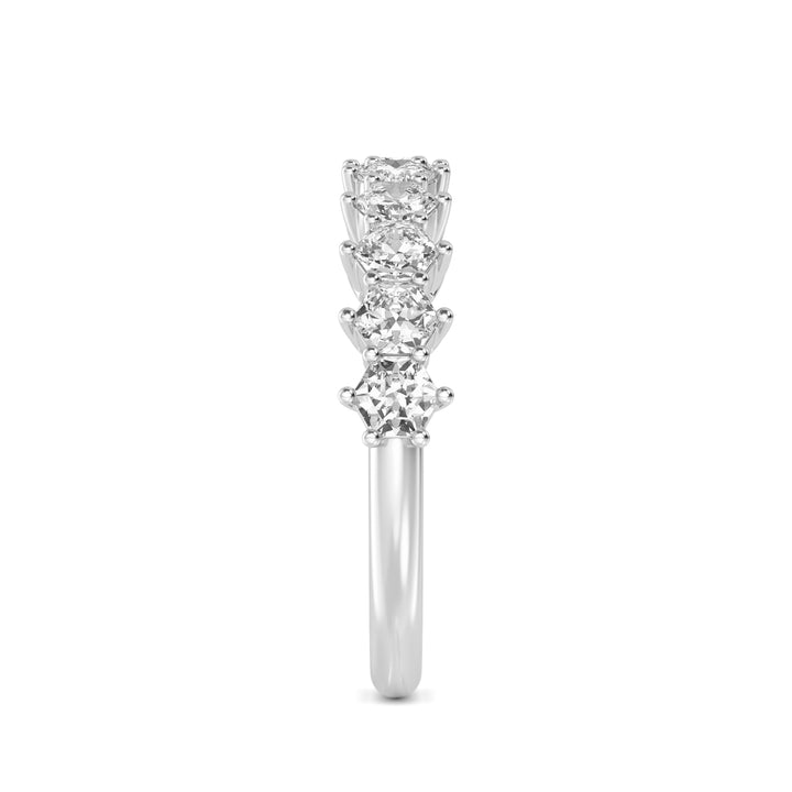 1.11ctw Hexagonal Lab-Grown Diamond Stackable Band in 14k White Gold