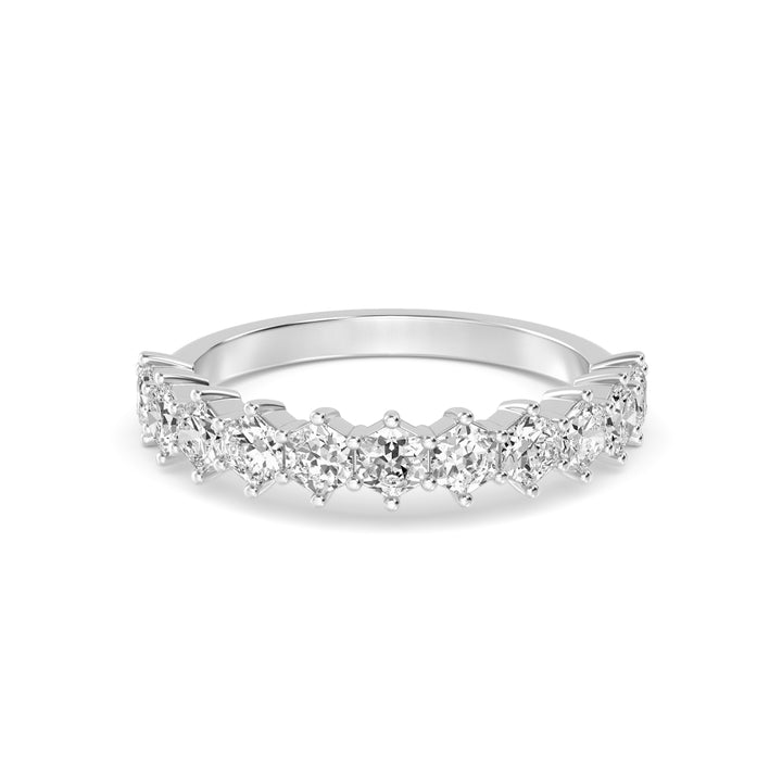 1.11ctw Hexagonal Lab-Grown Diamond Stackable Band in 14k White Gold