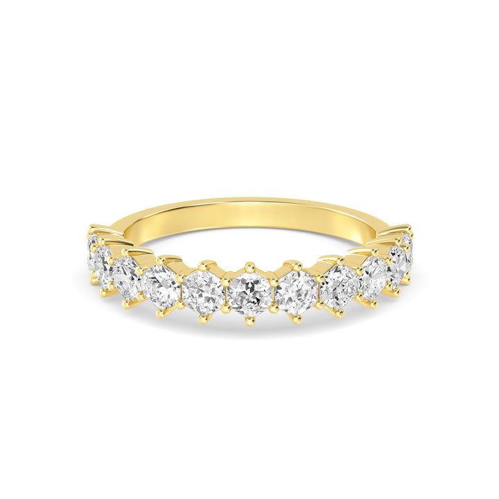 1.11ctw Hexagonal Lab-Grown Diamond Stackable Band in 14k Yellow Gold