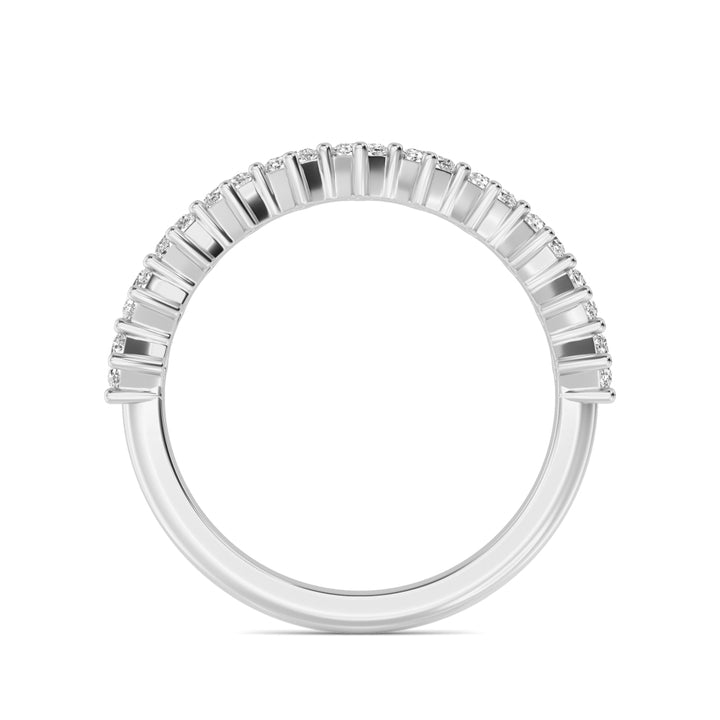 1.11ctw Hexagonal Lab-Grown Diamond Stackable Band in 14k White Gold