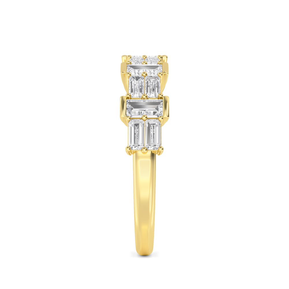 1.07ctw Baguette Cut Lab-Grown Diamond Stackable Band in 14k Yellow Gold
