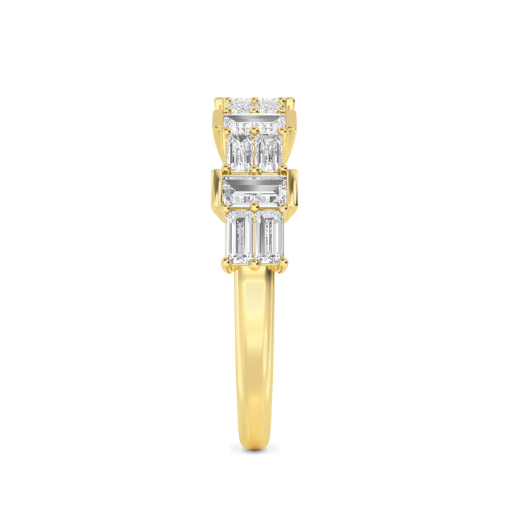 1.07ctw Baguette Cut Lab-Grown Diamond Stackable Band in 14k Yellow Gold