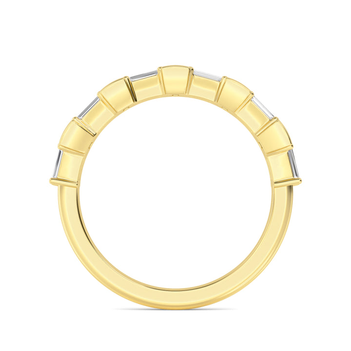 1.07ctw Baguette Cut Lab-Grown Diamond Stackable Band in 14k Yellow Gold