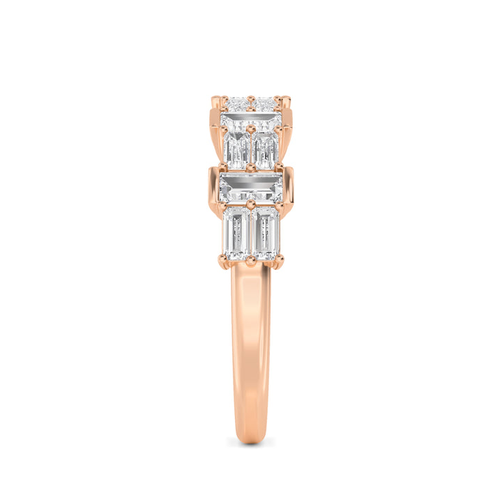 1.07ctw Baguette Cut Lab-Grown Diamond Stackable Band in 14k Rose Gold