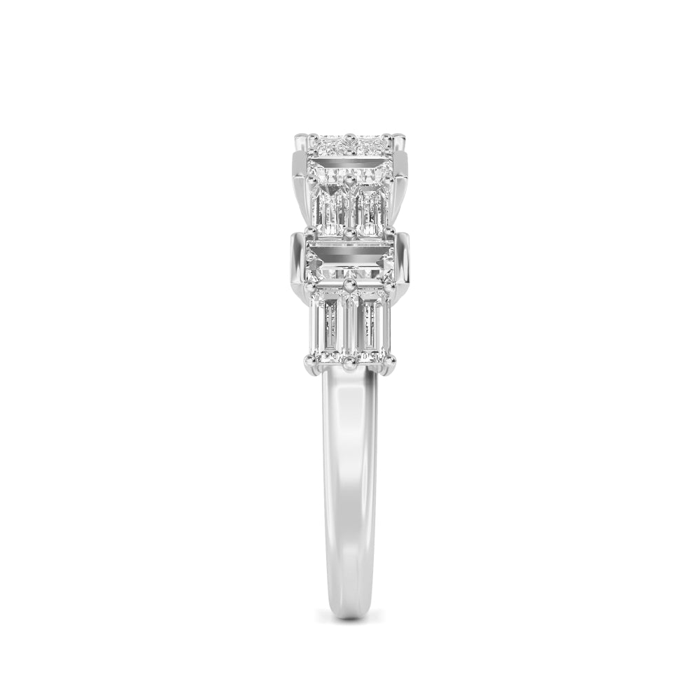 1.07ctw Baguette Cut Lab-Grown Diamond Stackable Band in 14k White Gold
