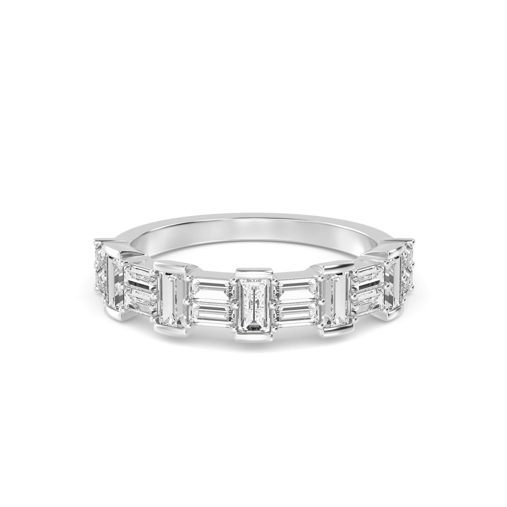 1.07ctw Baguette Cut Lab-Grown Diamond Stackable Band in 14k White Gold