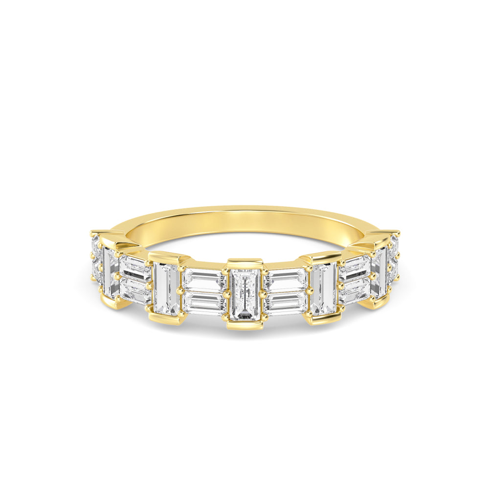 1.07ctw Baguette Cut Lab-Grown Diamond Stackable Band in 14k Yellow Gold