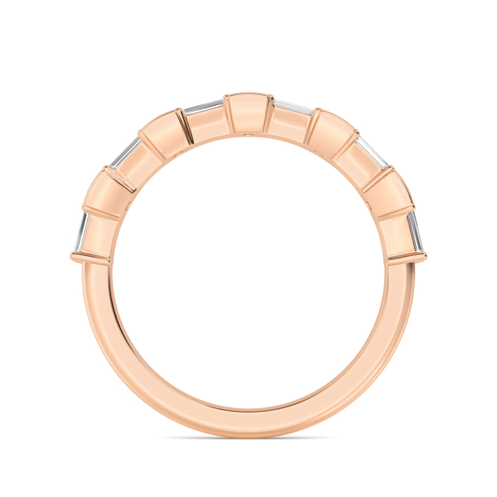 1.07ctw Baguette Cut Lab-Grown Diamond Stackable Band in 14k Rose Gold