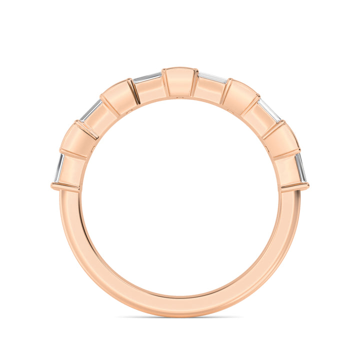 1.07ctw Baguette Cut Lab-Grown Diamond Stackable Band in 14k Rose Gold