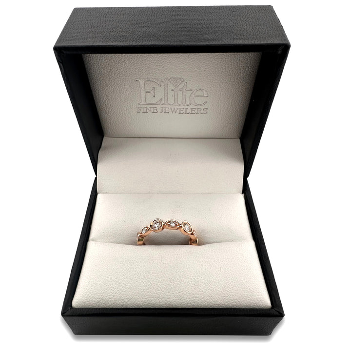 0.79ctw Round Brilliant Natural Diamond Eternity Band in 14K Rose Gold