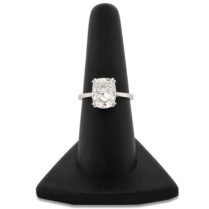IGI Graded 3.01ct Cushion Cut Lab-Grown Diamond Solitaire Engagement Ring in 14k White Gold
