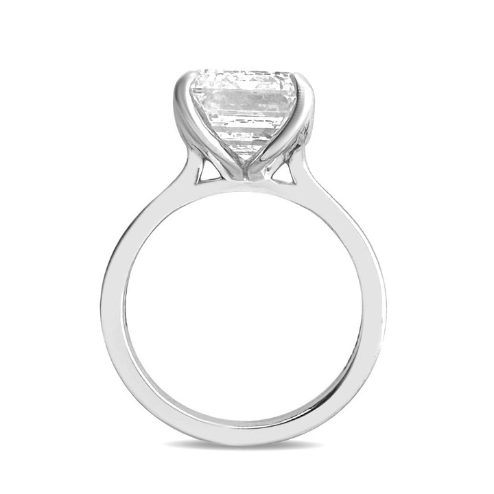 IGI Graded 7.09ct Emerald Cut Lab-Grown Diamond Solitaire Engagement Ring 14k White Gold