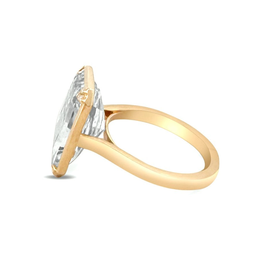 IGI Graded 10.02ct Radiant Cut Lab-Grown Diamond Solitaire Engagement Ring in 14k Yellow Gold