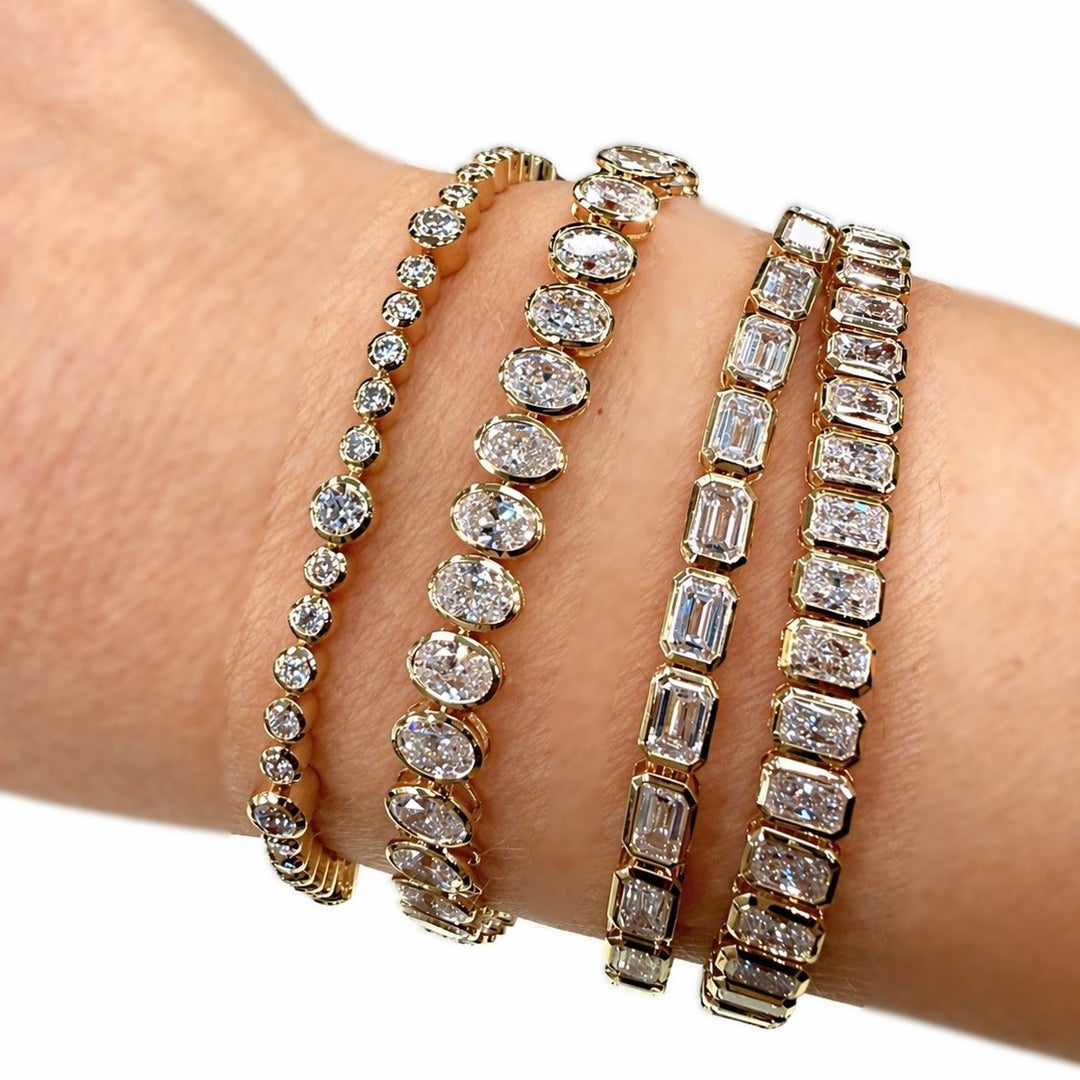 Build your ultimate stack with bezel set bracelets!