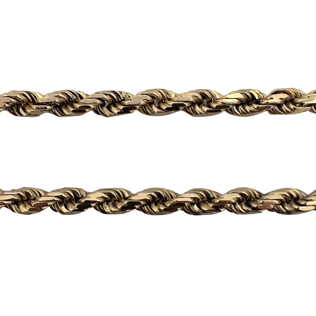 5mm Solid Rope Chain 25.5" Necklace in 14k Yellow Gold