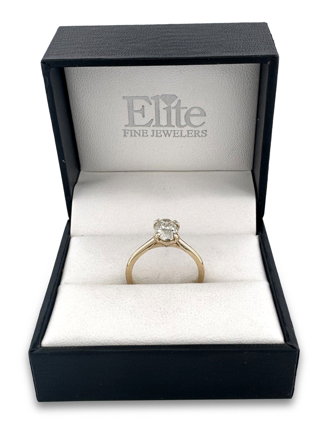 Sold! 1.39cts Oval Natural Diamond Solitaire Engagement Ring in 14K Yellow Gold