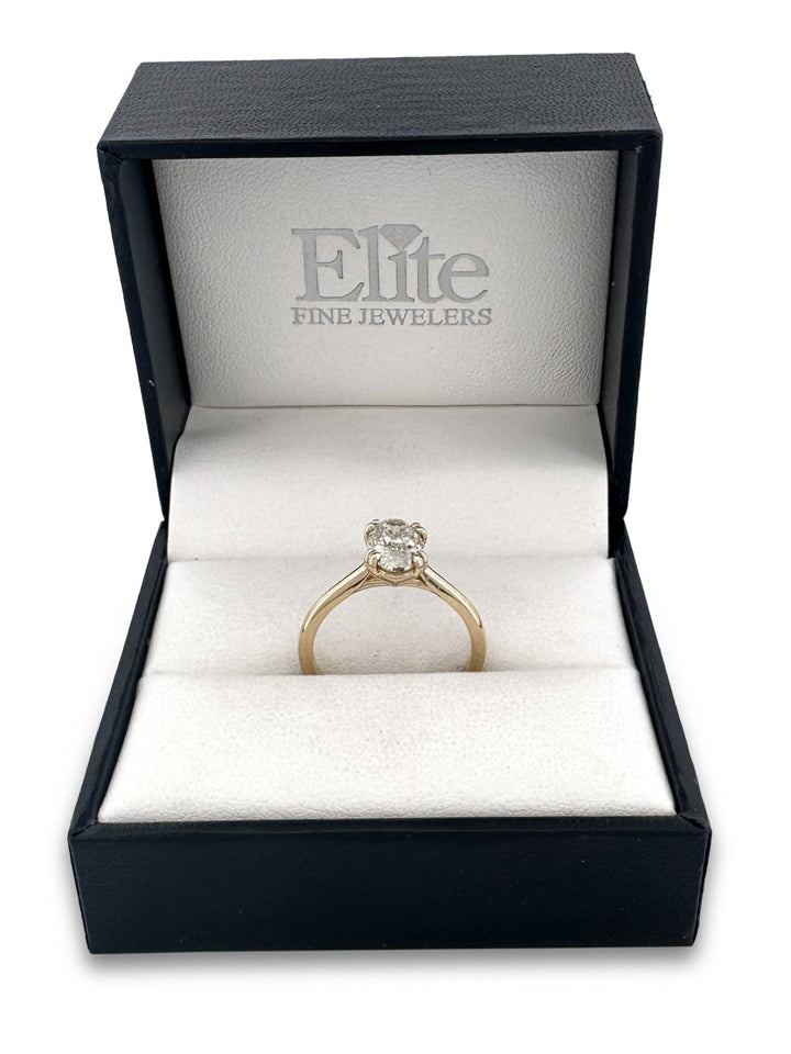 Sold! 1.39cts Oval Natural Diamond Solitaire Engagement Ring in 14K Yellow Gold